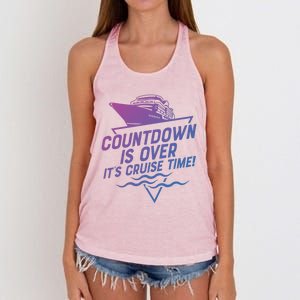 Countdown Is Over Its Cruise Time Cool Gift Women's Knotted Racerback Tank