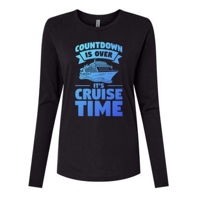 Countdown Is Over Its Cruise Time Vacation Gift Womens Cotton Relaxed Long Sleeve T-Shirt