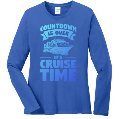 Countdown Is Over Its Cruise Time Vacation Gift Ladies Long Sleeve Shirt