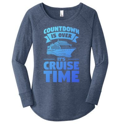 Countdown Is Over Its Cruise Time Vacation Gift Women's Perfect Tri Tunic Long Sleeve Shirt