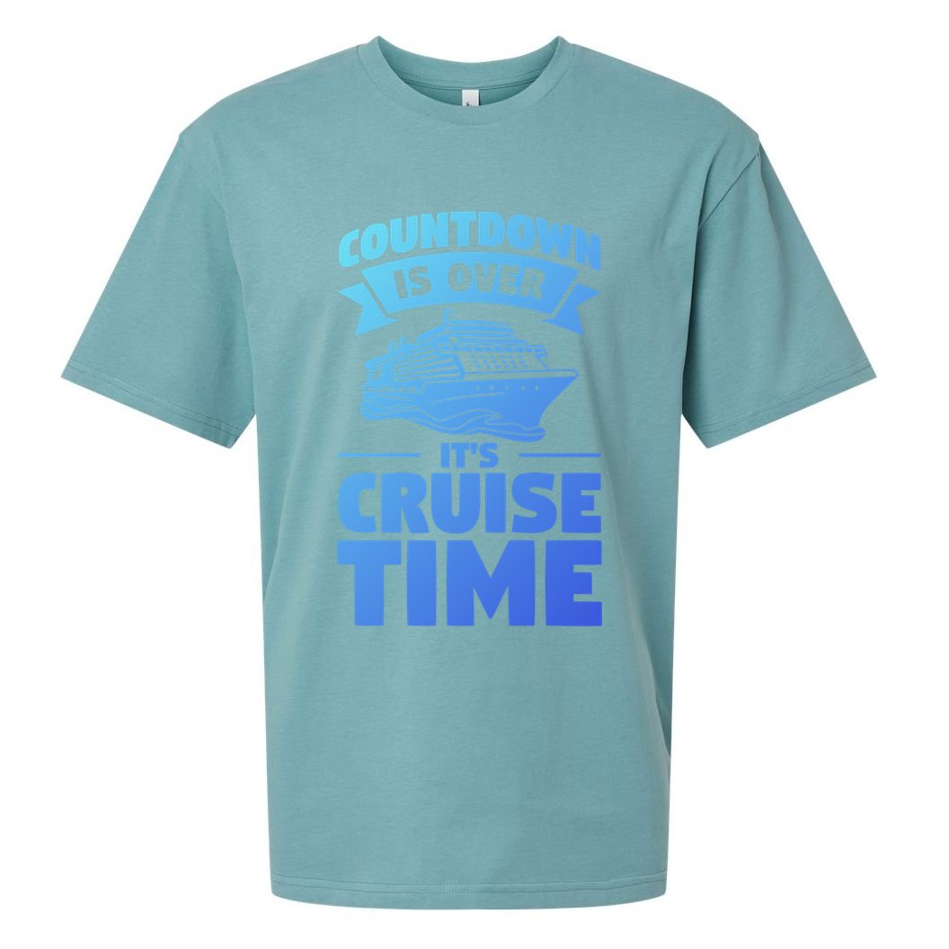 Countdown Is Over Its Cruise Time Vacation Gift Sueded Cloud Jersey T-Shirt