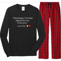 Cincinnati IVe Only Played For You I Love You Joey Votto Long Sleeve Pajama Set