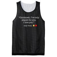 Cincinnati IVe Only Played For You I Love You Joey Votto Mesh Reversible Basketball Jersey Tank