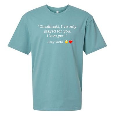 Cincinnati IVe Only Played For You I Love You Joey Votto Sueded Cloud Jersey T-Shirt