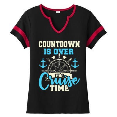 Countdown Is Over Its Cruise Time Cruising Lover Cruiser Ladies Halftime Notch Neck Tee