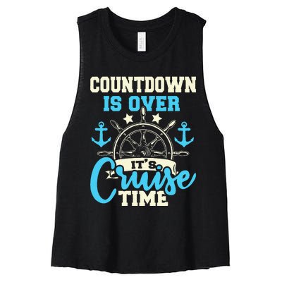 Countdown Is Over Its Cruise Time Cruising Lover Cruiser Women's Racerback Cropped Tank