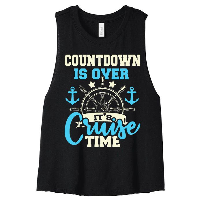 Countdown Is Over Its Cruise Time Cruising Lover Cruiser Women's Racerback Cropped Tank