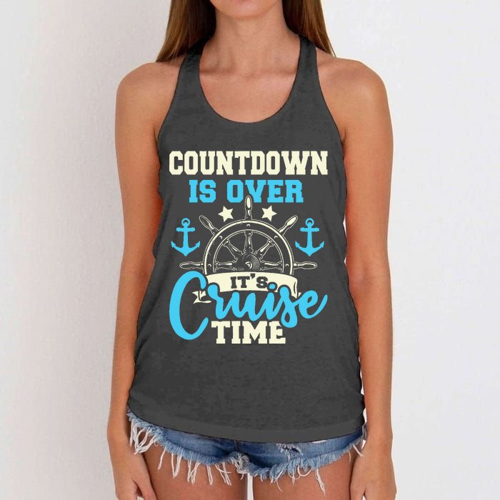 Countdown Is Over Its Cruise Time Cruising Lover Cruiser Women's Knotted Racerback Tank