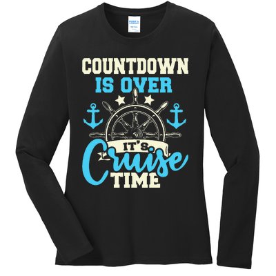 Countdown Is Over Its Cruise Time Cruising Lover Cruiser Ladies Long Sleeve Shirt