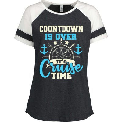 Countdown Is Over Its Cruise Time Cruising Lover Cruiser Enza Ladies Jersey Colorblock Tee