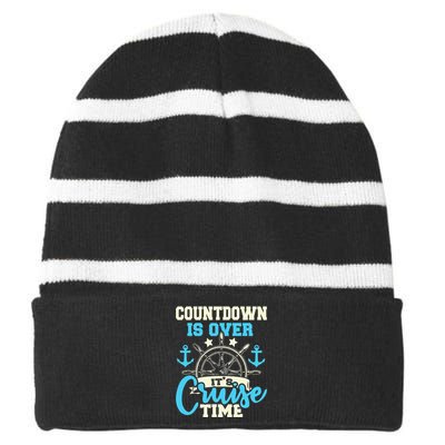 Countdown Is Over It's Cruise Time Cruising Lover Striped Beanie with Solid Band