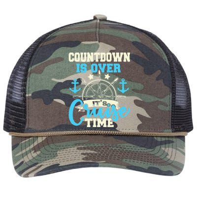 Countdown Is Over It's Cruise Time Cruising Lover Retro Rope Trucker Hat Cap