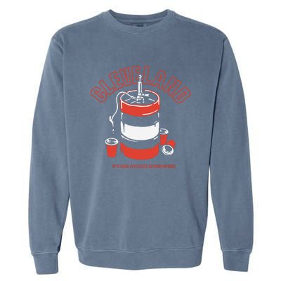 Cleveland It’s One O’clock Somewhere Garment-Dyed Sweatshirt