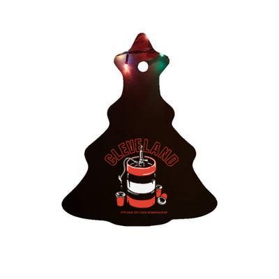 Cleveland It’s One O’clock Somewhere Ceramic Tree Ornament