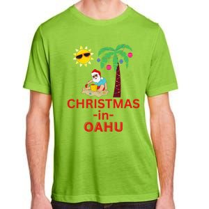 Christmas In Oahu Deck The Palm Trees Family Vacation Cool Gift Adult ChromaSoft Performance T-Shirt