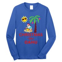 Christmas In Oahu Deck The Palm Trees Family Vacation Cool Gift Long Sleeve Shirt