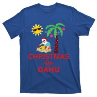 Christmas In Oahu Deck The Palm Trees Family Vacation Cool Gift T-Shirt