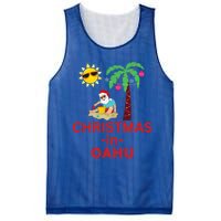 Christmas In Oahu Deck The Palm Trees Family Vacation Cool Gift Mesh Reversible Basketball Jersey Tank