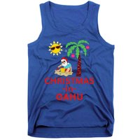 Christmas In Oahu Deck The Palm Trees Family Vacation Cool Gift Tank Top