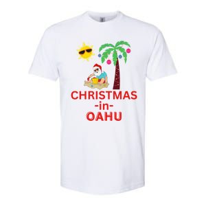 Christmas In Oahu Deck The Palm Trees Family Vacation Cool Gift Softstyle CVC T-Shirt