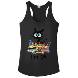 Cats I'm Ok Funny Quilting Love Cats Ladies PosiCharge Competitor Racerback Tank