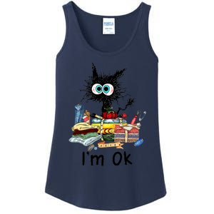 Cats I'm Ok Funny Quilting Love Cats Ladies Essential Tank