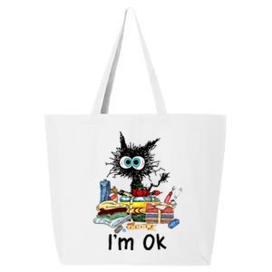 Cats I'm Ok Funny Quilting Love Cats 25L Jumbo Tote