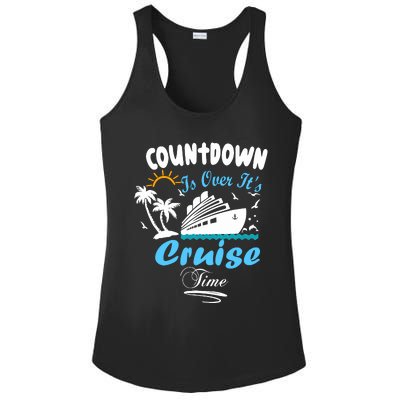 Countdown Is Over ItS Cruise Time Family Cruise Ladies PosiCharge Competitor Racerback Tank