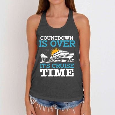 Countdown Is Over Its Cruise Time Cruising Lover Cruiser Women's Knotted Racerback Tank