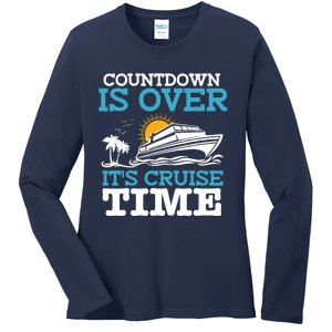 Countdown Is Over Its Cruise Time Cruising Lover Cruiser Ladies Long Sleeve Shirt