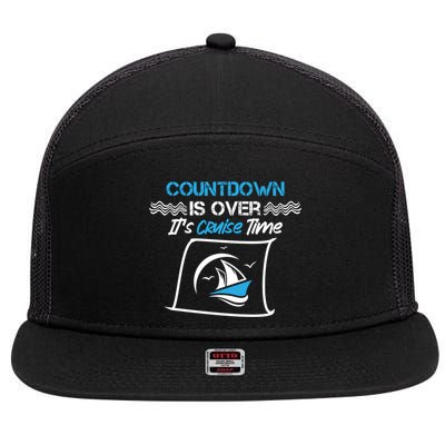 Countdown Is Over Its Cruise Time Critic Chef Gift 7 Panel Mesh Trucker Snapback Hat