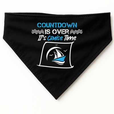 Countdown Is Over Its Cruise Time Critic Chef Gift USA-Made Doggie Bandana