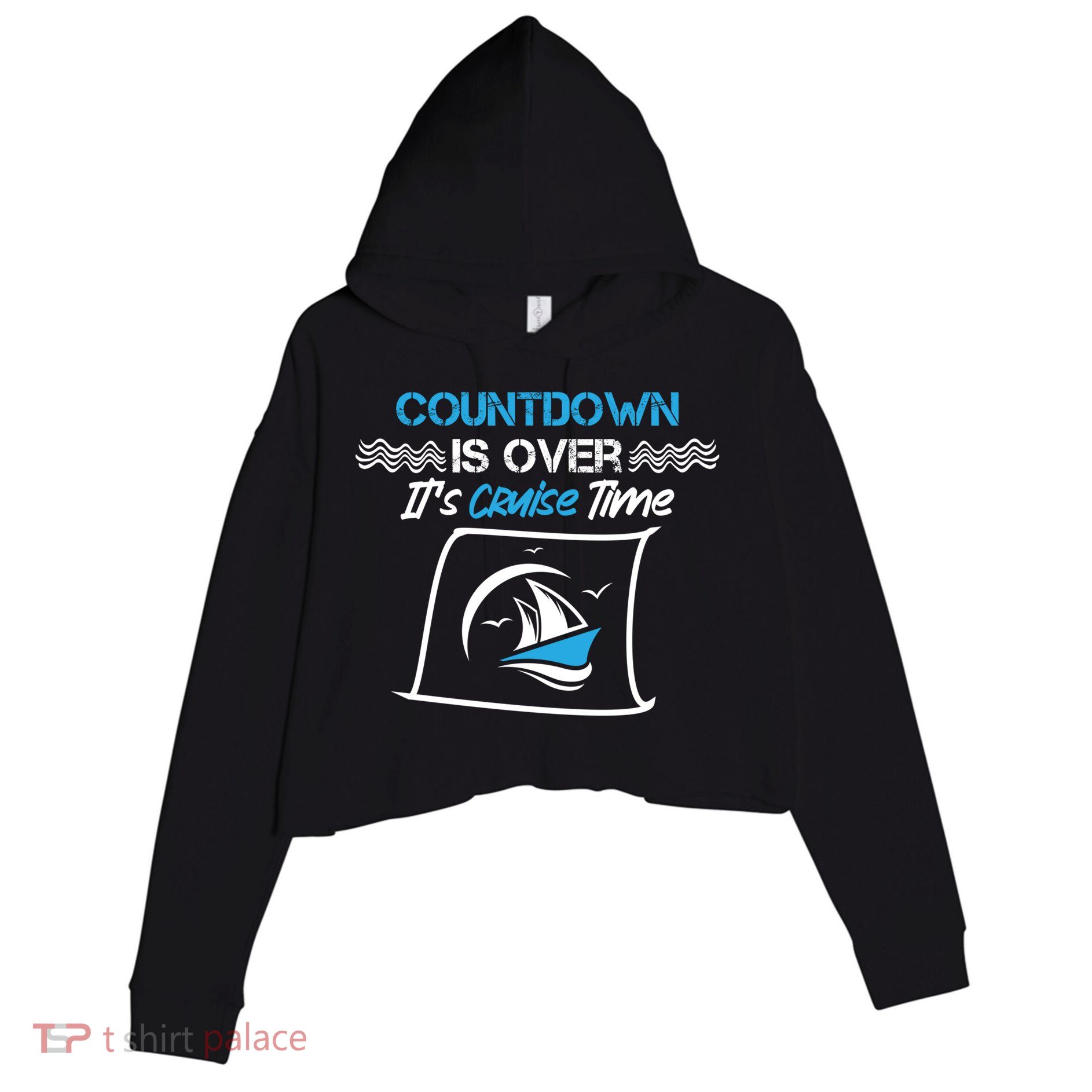 Countdown Is Over Its Cruise Time Critic Chef Gift Crop Fleece Hoodie