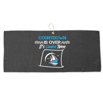 Countdown Is Over Its Cruise Time Critic Chef Gift Large Microfiber Waffle Golf Towel
