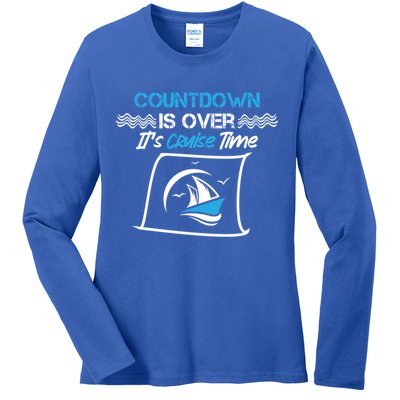 Countdown Is Over Its Cruise Time Critic Chef Gift Ladies Long Sleeve Shirt