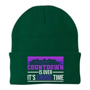 Countdown Is Over Its Cruise Time Cruising Family Cruise Funny Gift Knit Cap Winter Beanie