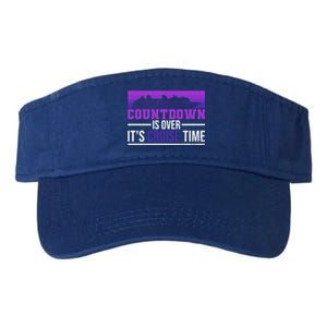 Countdown Is Over Its Cruise Time Cruising Family Cruise Funny Gift Valucap Bio-Washed Visor