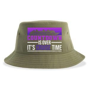 Countdown Is Over Its Cruise Time Cruising Family Cruise Funny Gift Sustainable Bucket Hat