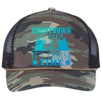 Countdown Is Over Its Cruise Time Holiday Gift Retro Rope Trucker Hat Cap