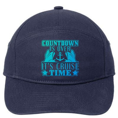 Countdown Is Over Its Cruise Time Holiday Gift 7-Panel Snapback Hat