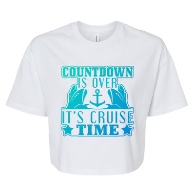 Countdown Is Over Its Cruise Time Holiday Gift Bella+Canvas Jersey Crop Tee