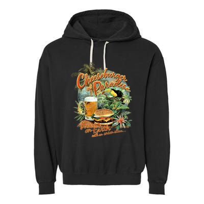 Cheeseburger In ParadiseHeaven On Earth Garment-Dyed Fleece Hoodie