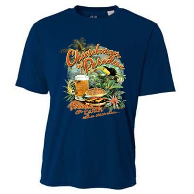 Cheeseburger In ParadiseHeaven On Earth Cooling Performance Crew T-Shirt