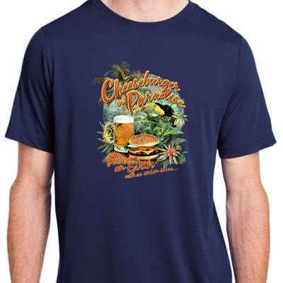 Cheeseburger In ParadiseHeaven On Earth Adult ChromaSoft Performance T-Shirt