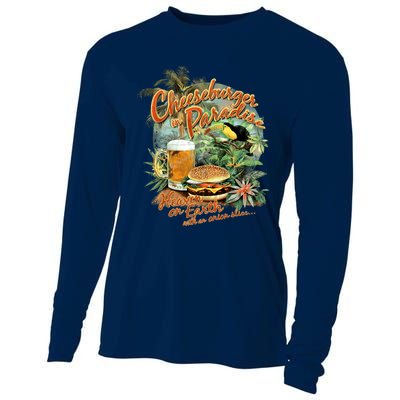 Cheeseburger In ParadiseHeaven On Earth Cooling Performance Long Sleeve Crew