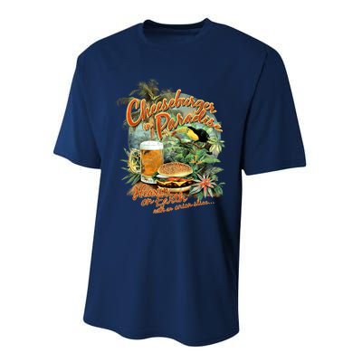 Cheeseburger In ParadiseHeaven On Earth Performance Sprint T-Shirt