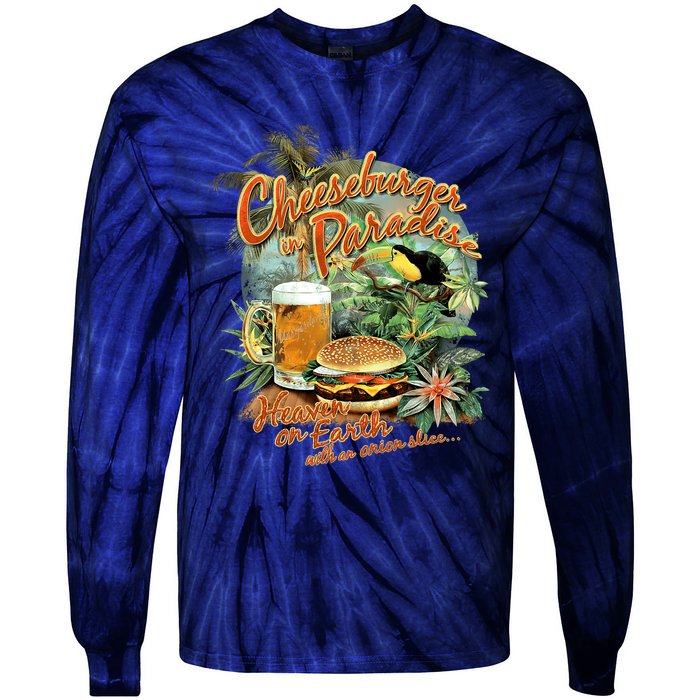 Cheeseburger In ParadiseHeaven On Earth Tie-Dye Long Sleeve Shirt