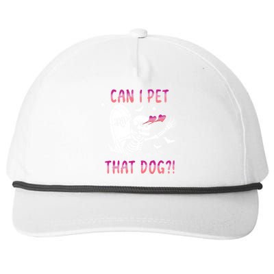 Can I Pet That Dog Skeleton Halloween Snapback Five-Panel Rope Hat