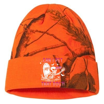 Can I Pet That Dog Skeleton Halloween Kati Licensed 12" Camo Beanie