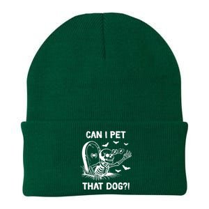 Can I Pet That Dog Halloween Skeleton Knit Cap Winter Beanie